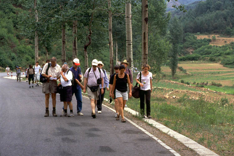 Hikers-on-road