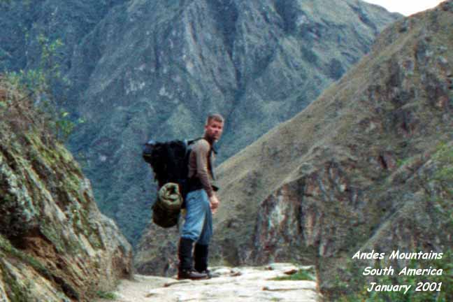 The Andes Mountains loom overhead as I trek through South America